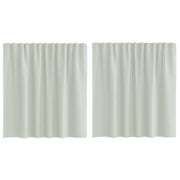 Tende in Voile con Tasche per Aste 2 pz Grigio Chiaro