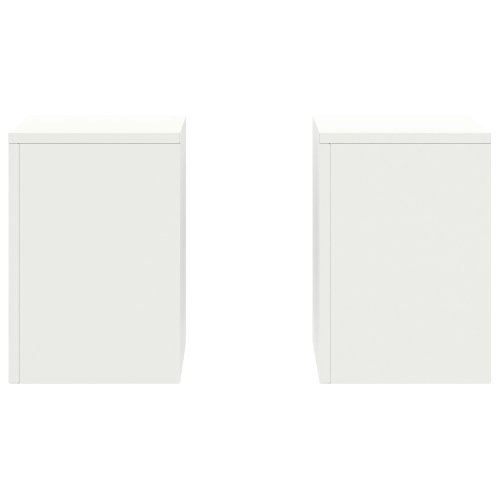 Supporti per Piante da Esterno Pillar 2 pcs Bianco 24x24x35 cm Acciaio