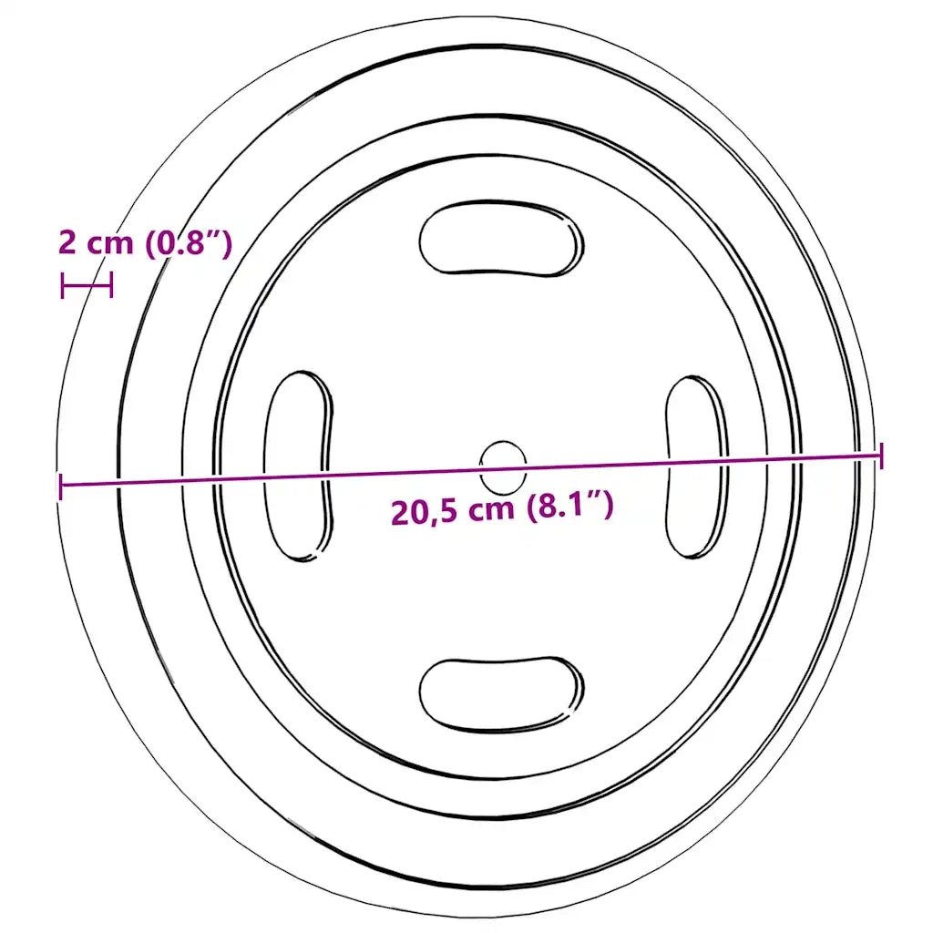 Ruote Spaziali con ruota 2 pz Marrone 20.5 x 20.5 x 2 cm CFW4815672
