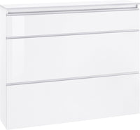 Scarpiera 2 Ante e 1 Antina a Ribalta 120x26,5x108 cm Magic Bianco Lucido