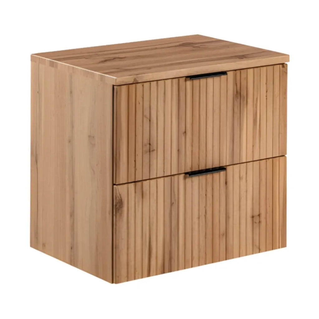 Set da bagno NOXERA 60 cm – Rovere wotan – Mobile sottolavabo con piano per lavabo