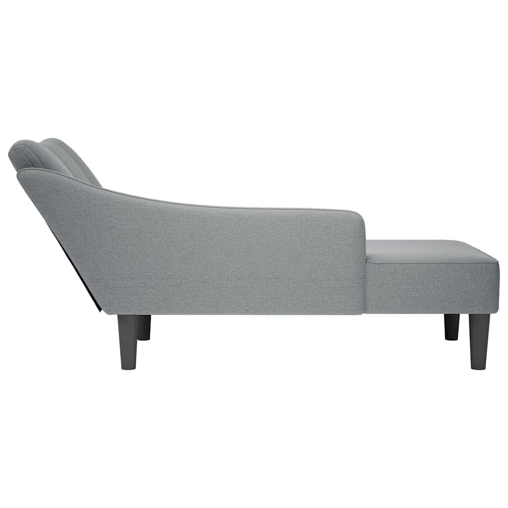 Sdraio con Bracciolo Destro in Tessuto Grigio Chiaro CFW4361441