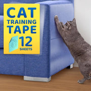 Tappetino per gatti – 12 pezzi, diverse misure – Protezione contro graffi sui mobili – Adesivo a doppia faccia per dissuadere i gatti dal grattare