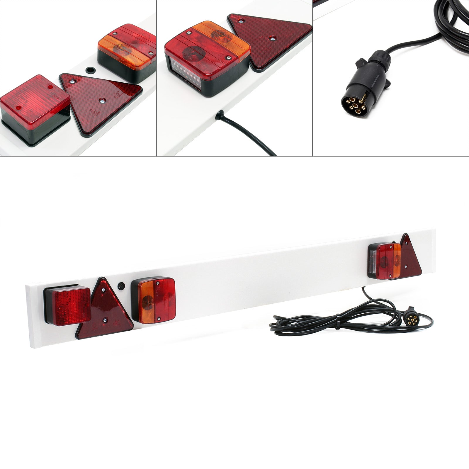 Barra portafanali per rimorchio a 7 poli 137 cm Con luci di posizione posteriore, freno e frecce