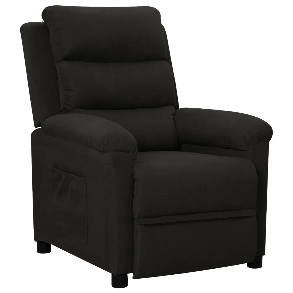Poltrona Reclinabile Nera in Tessuto cod mxl 27610