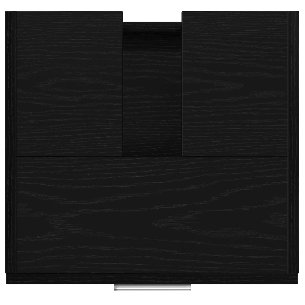 Mobile Lavabo Rovere Nero 40x37x59 cm Legno Ingegnerizzato