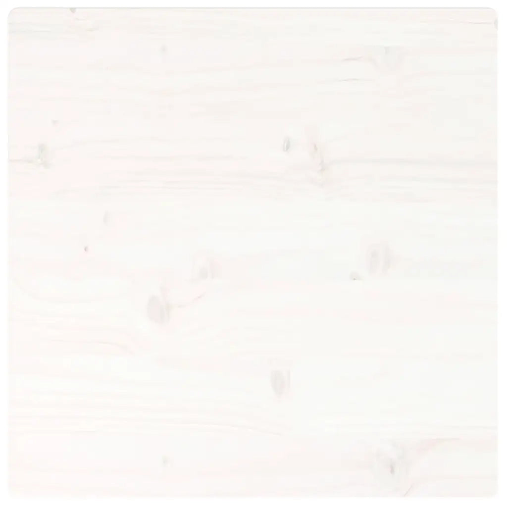 Piano Tavolo Bianco 60x60x2,5cm Legno Massello di Pino Quadrato 824381