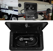 Kit di Doccia Esterna in ABS Nero con 2 Chiavi - Accessori per Caravan - Set di Doccia Esterna per Mano