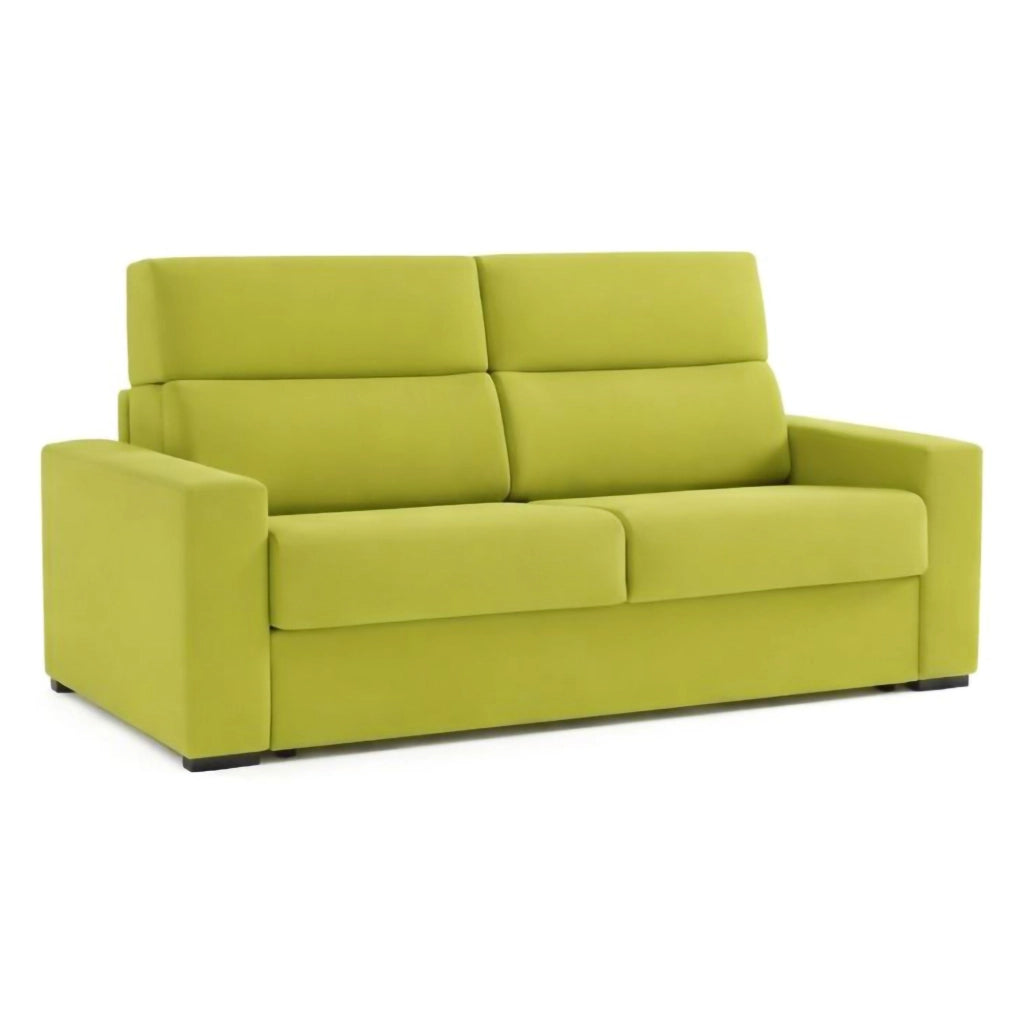 Ozegna, Divano Fisso 3 Posti Sfoderabile Made in Italy, 220x95 cm Verde