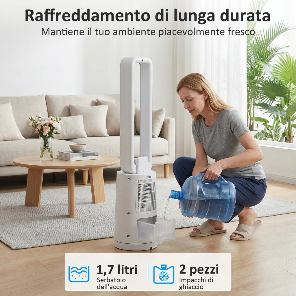 Raffrescatore Evaporativo con Timer 15H ¨C Xylo ¨C 109.5 cm, Bianco