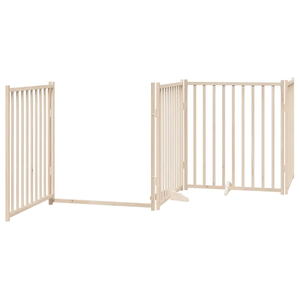 Cancello per Cani Pieghevole 6 Pannelli 480 cm Legno di Pioppo CFW4817578
