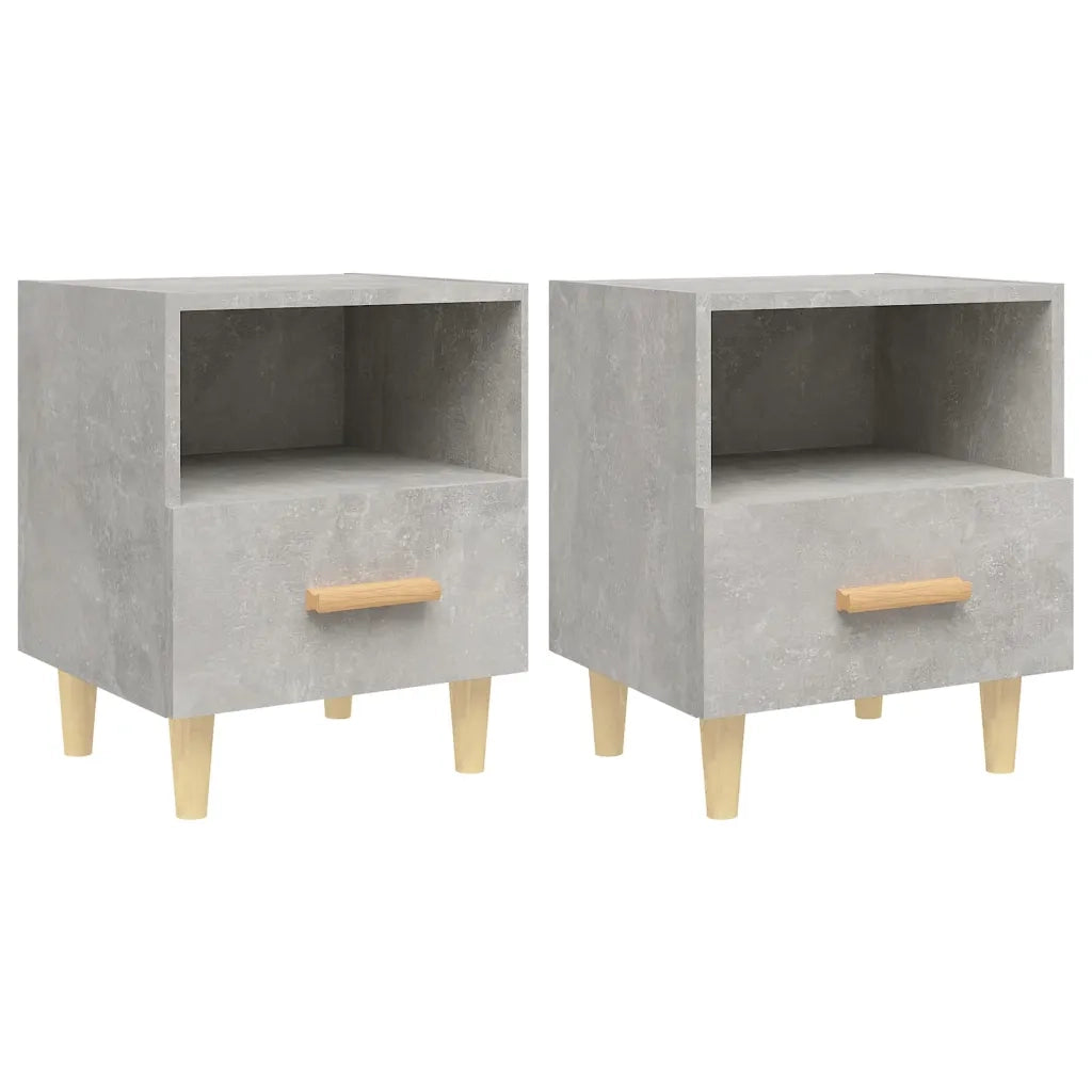 Comodini 2 pz Grigio Cemento 40x35x47 cm 812015
