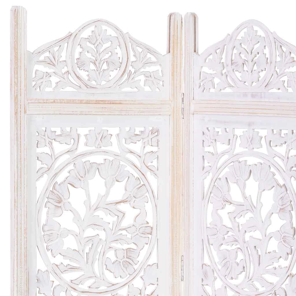 Paravento in legno intagliato a mano 50(x4) x 3 x 183h cm