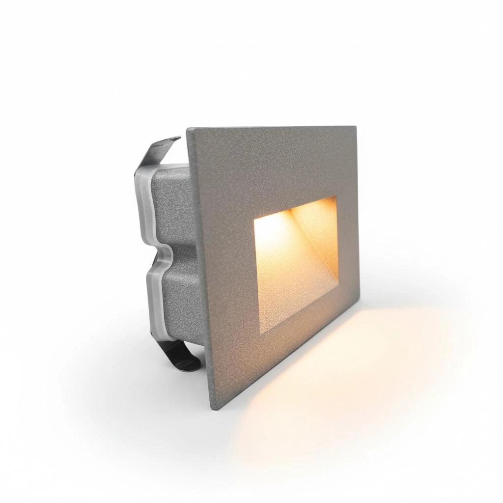 SEGNAPASSO LED GRIGIO 5W CCT SWITCH 3 TEMPERATURE COLORE - ILLUMINAZIONE LED DA ESTERNO IP65 PER SCALE GIARDINI E PASSAGGI