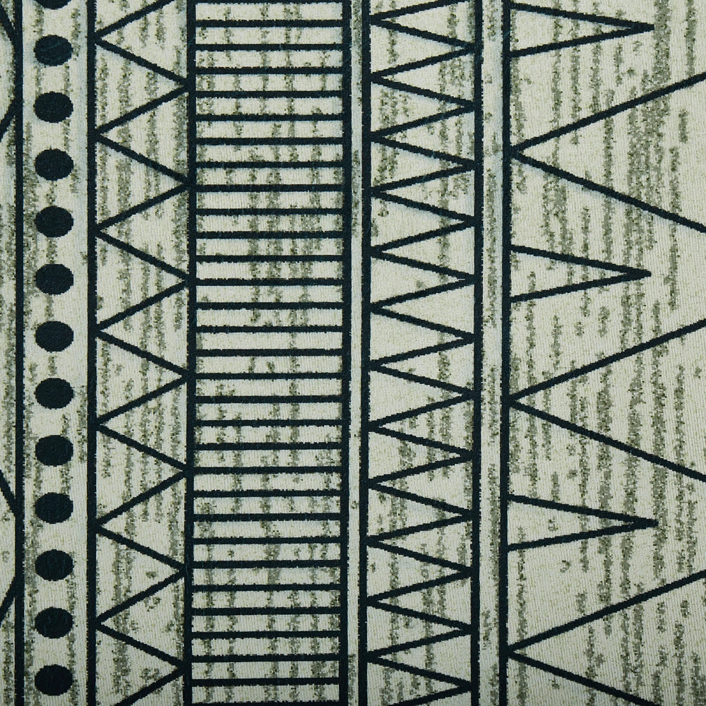 Tappeto Nero e grigio poliestere 80 x 150 cm a pelo corto motivo geometrico