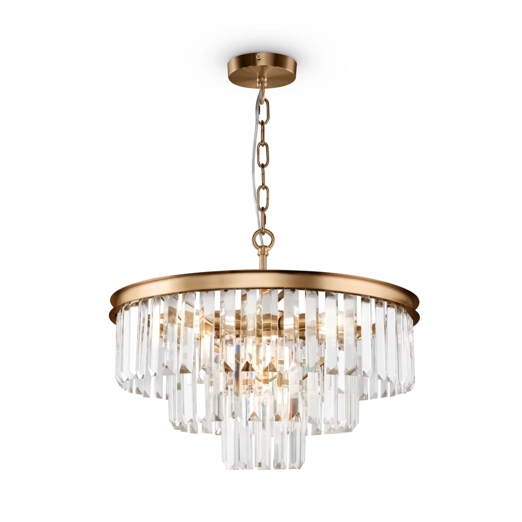 Maytoni Lampadario Contemporaneo Revero 7 luci E14 ottone metallo vetro