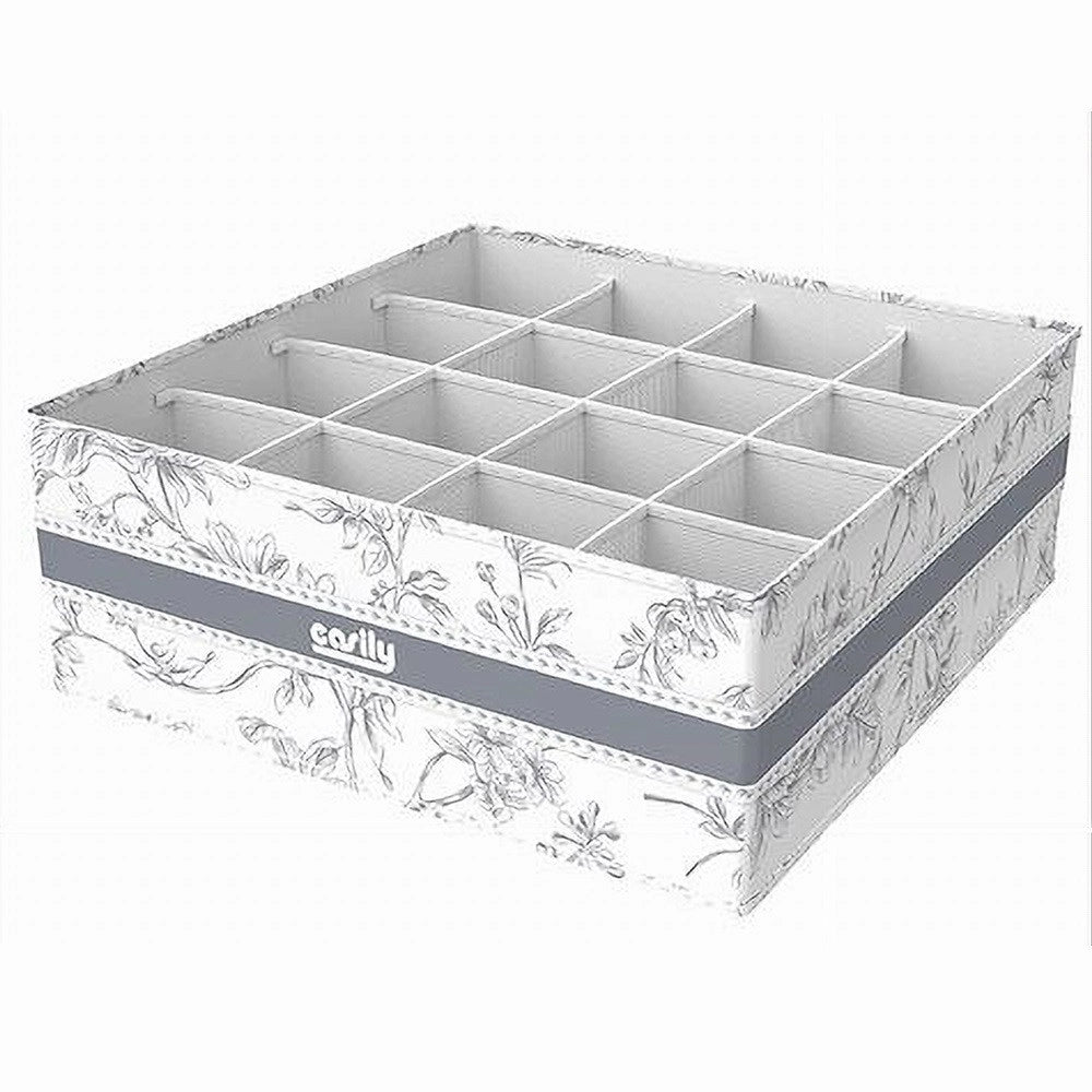 Trade Shop - Organizer Per Armadio 16 Scomparti Scatola Salvaspazio 32x32x12cm Fantasia 87332 -