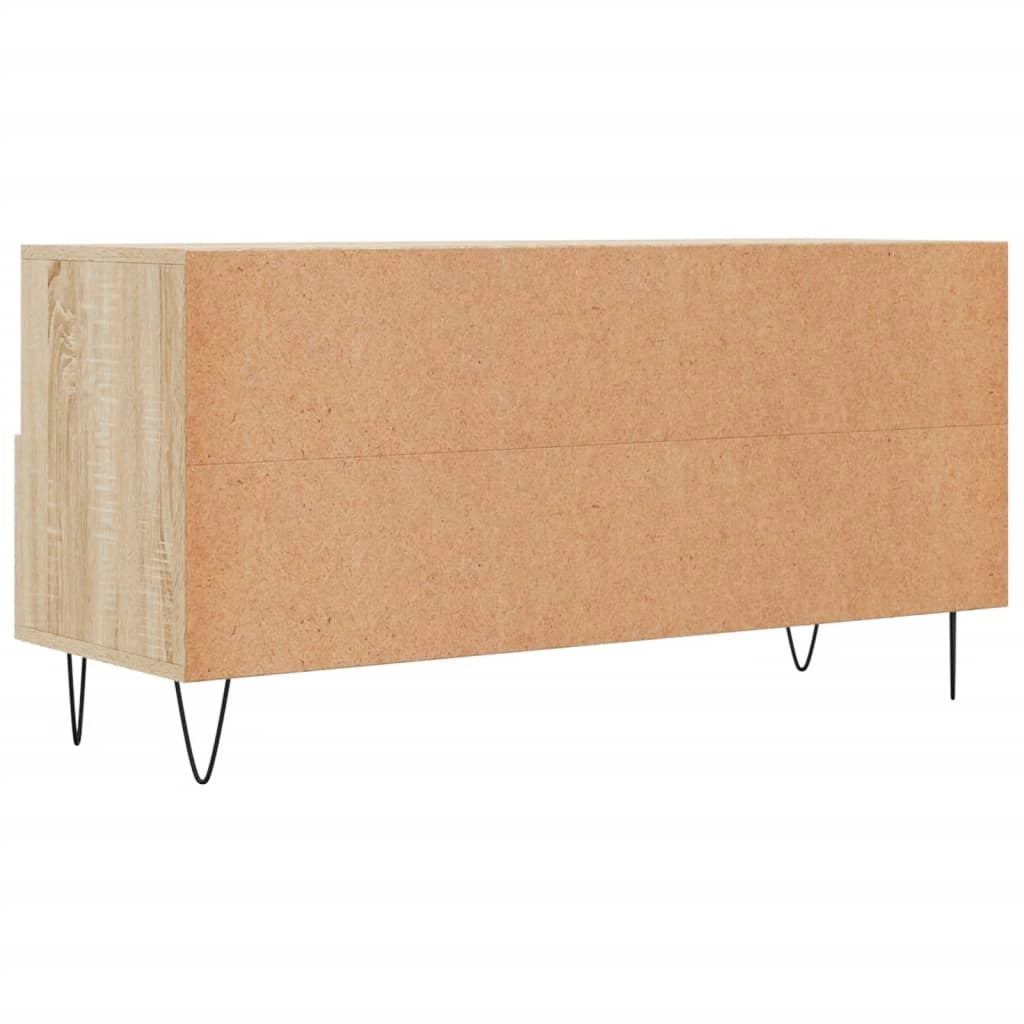 Mobile TV multimediale mensola TV credenza TV sala da pranzo soggiorno camera da letto rovere Sonoma 102 x 36 x 50 cm legno ingegnerizzato marrone 02_0027446