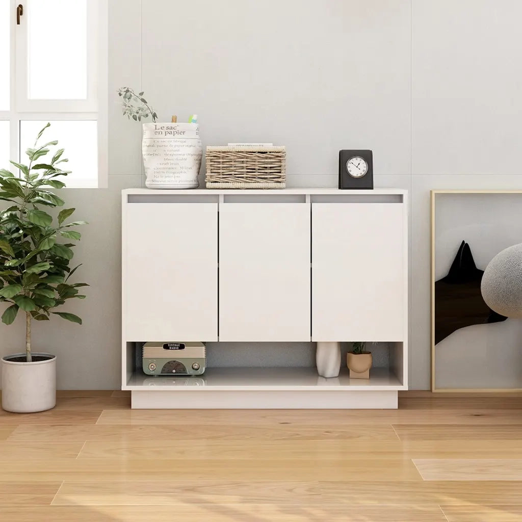 Credenza Bianca 97x31x75 cm in Truciolato