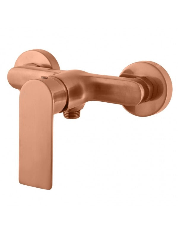 Miscelatore doccia a parete NIL in ottone oro rosa spazzolato