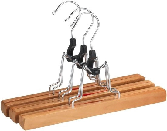 Set di Appesi per Abbigliamento in Legno per Ridurre lo Spazio per una Cabina Armadio Organizzata da 3 pezzi