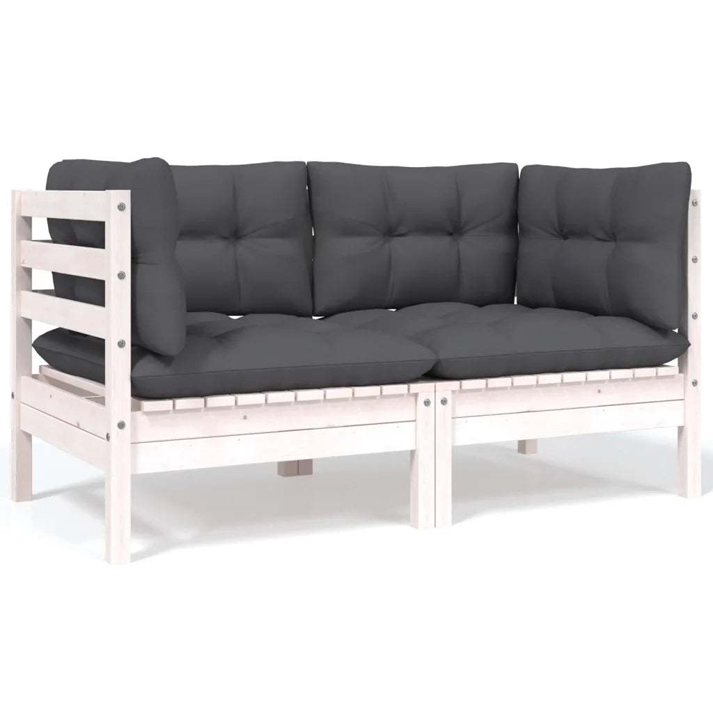 Set Salotto da Giardino 7pz con Cuscini Legno Massello di Pino 3096215