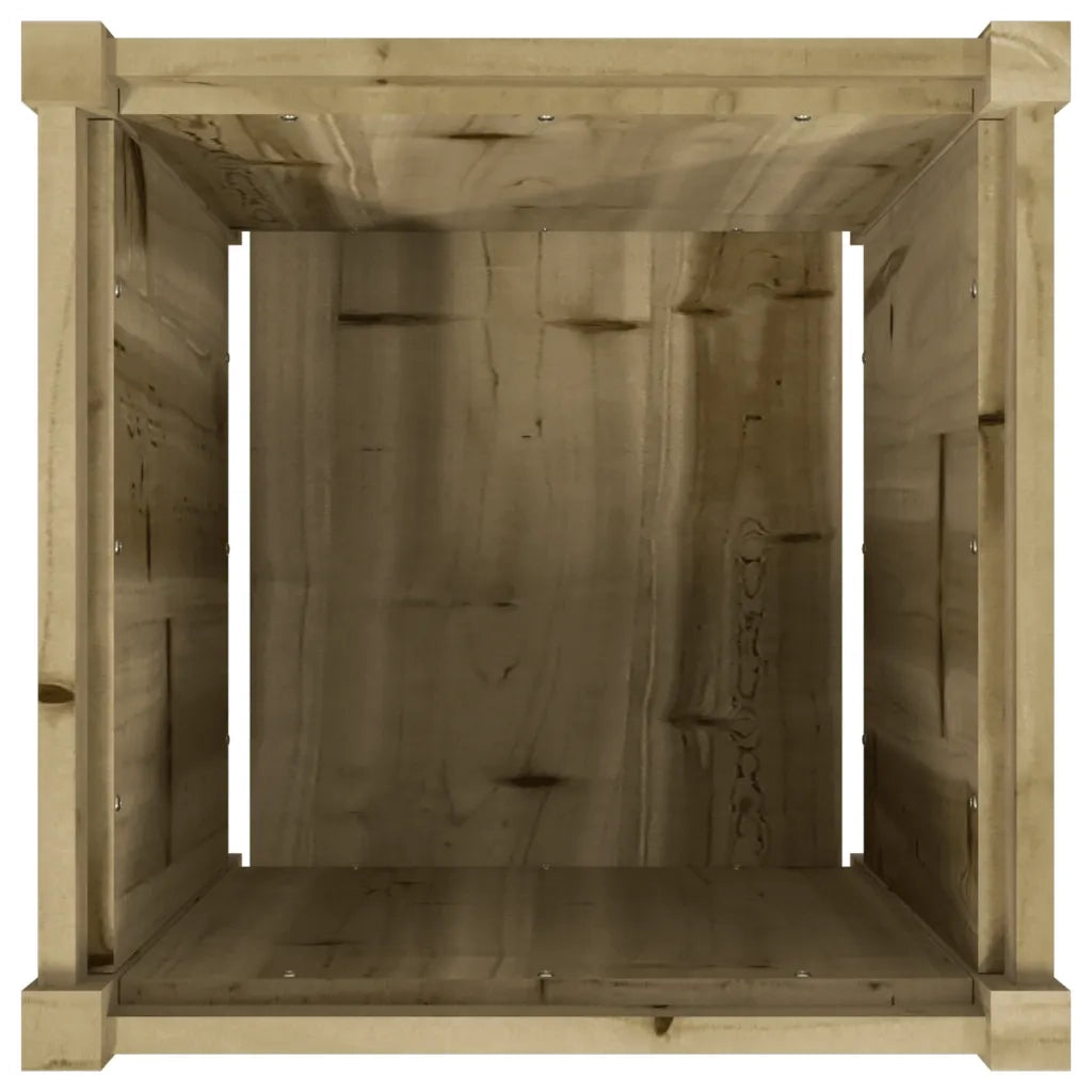 Fioriera da Giardino-Vaso da Esterno 50x50x50 cm in Legno di Pino Impregnato