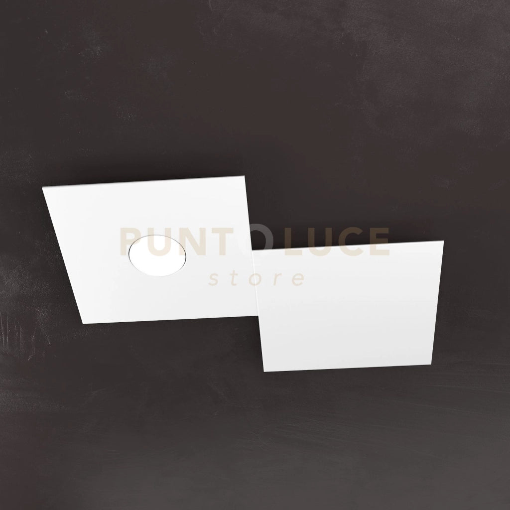 ECCENTRIC APPLIQUE-PLAFONIERA 1 LUCE + 1 DECORATIVO BIANCO 1156-1L1D-BI