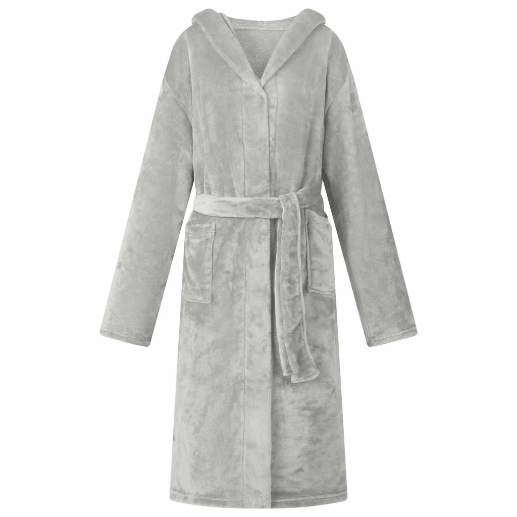 Accappatoio con Cappuccio Grigio xxxl Flanella CFW6727541