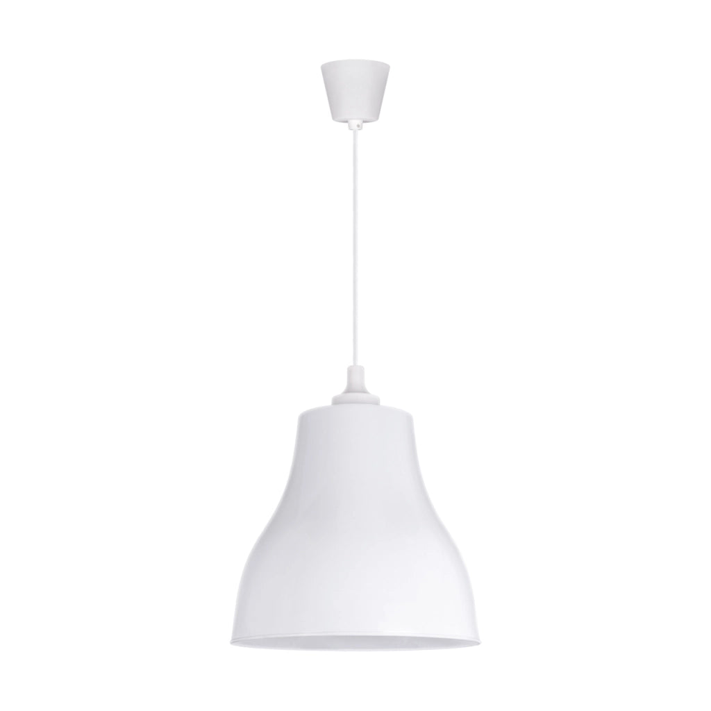 Lampada sospesa minimal bianca cucina E27 25W Struhm
