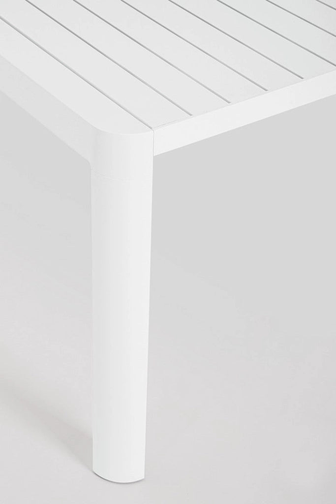 Tavolo Allungabile da Giardino 149x97/149x77.5 cm in Alluminio Kiplin Bianco