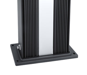 Doccia Solare Ibrida da Giardino 40L Miscelatore e Doccetta Lavapiedi Antracite/Alluminio