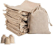 Zaketti in Juta 20 Stuks - Zaketti con Corda in Juta - Zaketti per Regali - Materiale Sostenibile - Respirabile - Leggero e Resistente - Borsa di Ripostiglio
