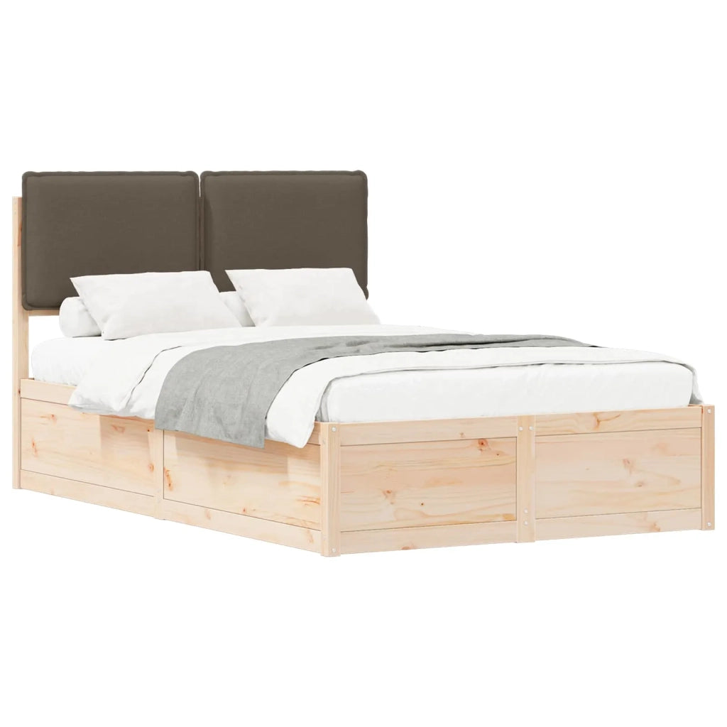 Letto con Testiera Rivestita Talpa 120 x 190 cm Pino massello