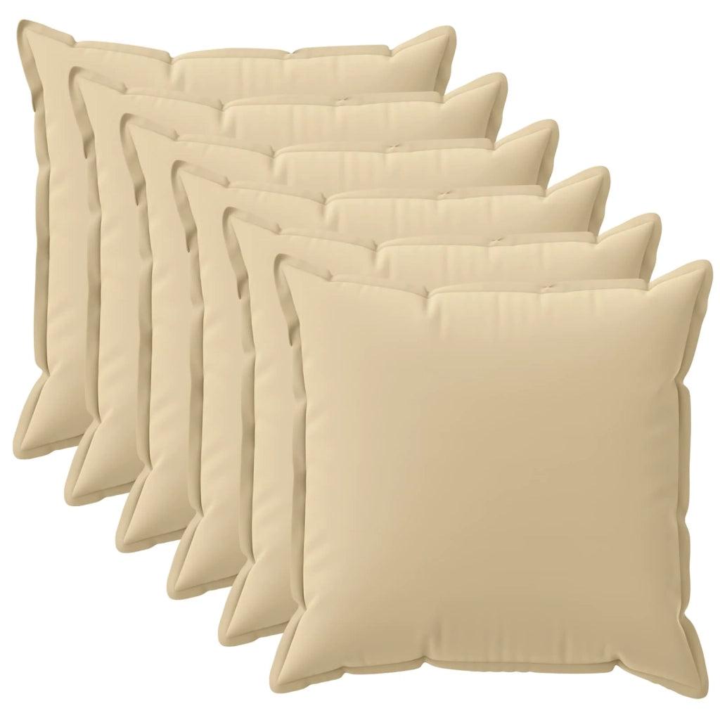 Federa 6 pcs HOUTEN Beige 35 x 35 cm Poliestere 916510