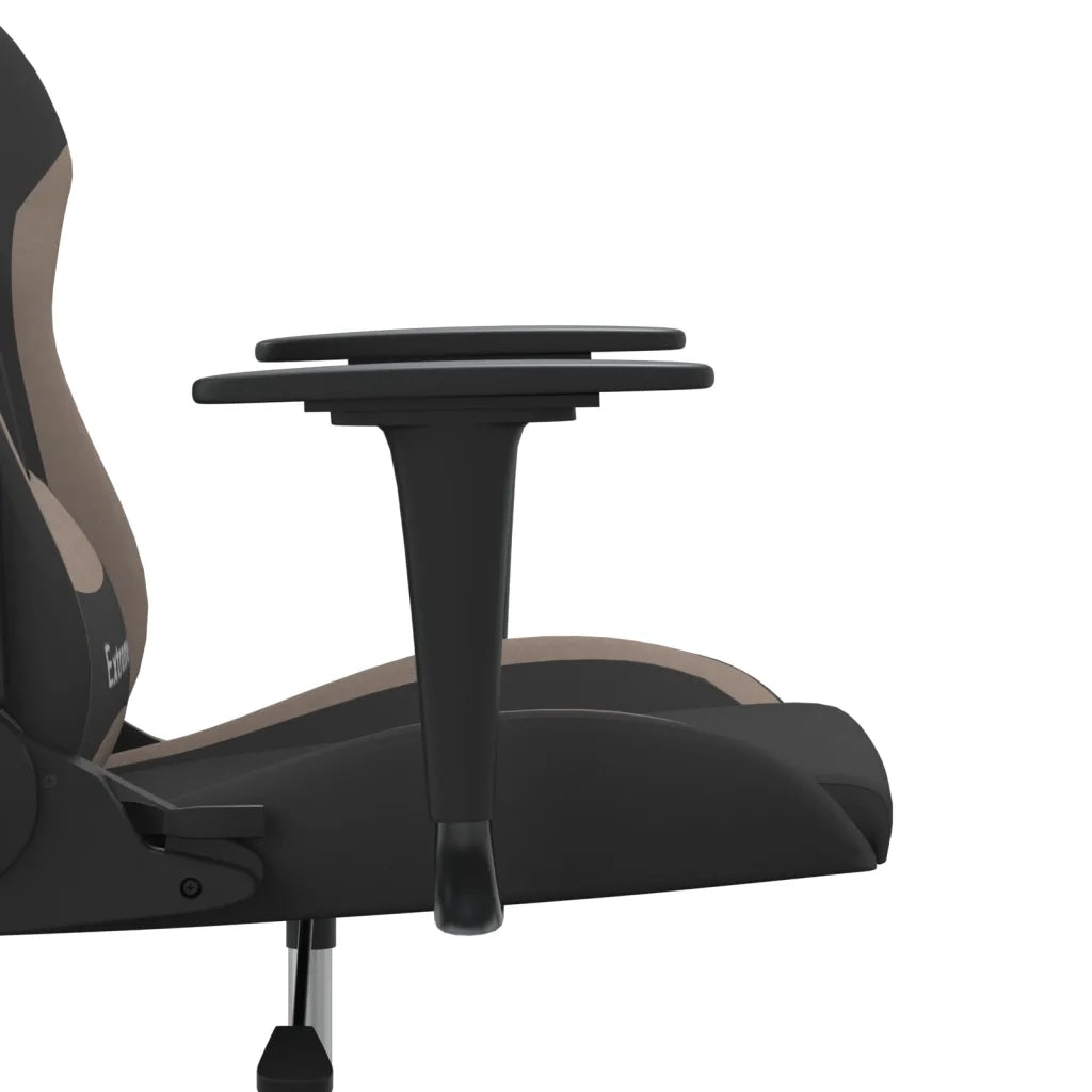 Sedia da Gaming | Sedia da e-sports Nero e Tortora in Tessuto
