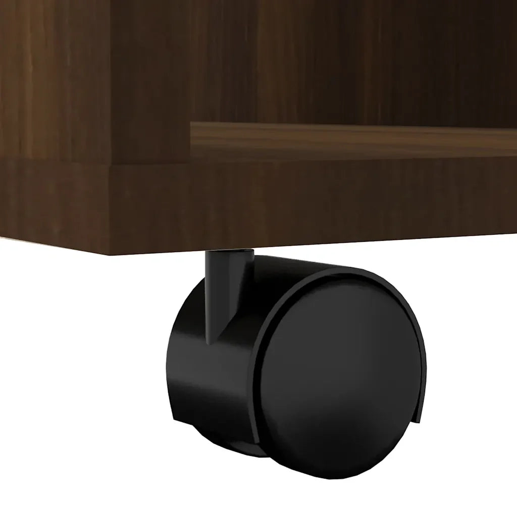 Mobile contenitore moderno con ruote 60 x 53 x 72 cm in legno composito marrone 02_0048261