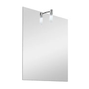 Specchio da bagno 50x70 cm reversibile con luce LED naturale in vetro