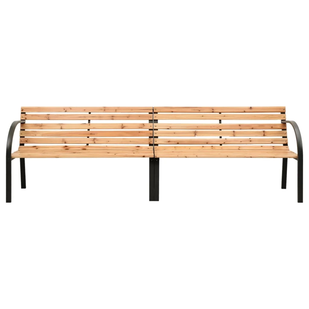 Panca da giardino mobili da esterno per patio panca doppia da giardino per terrazza 225 cm legno massello di abete 02_0011822