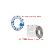 Fascette a rotolo W2 FRB25-9 banda piena 9 mm inox AISI 430 25 m