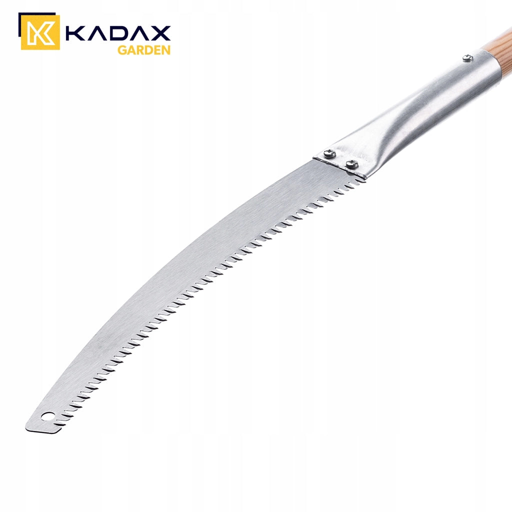 Sega manuale per alberi KADAX da 30 cm, leggera, con manico da 196 cm.