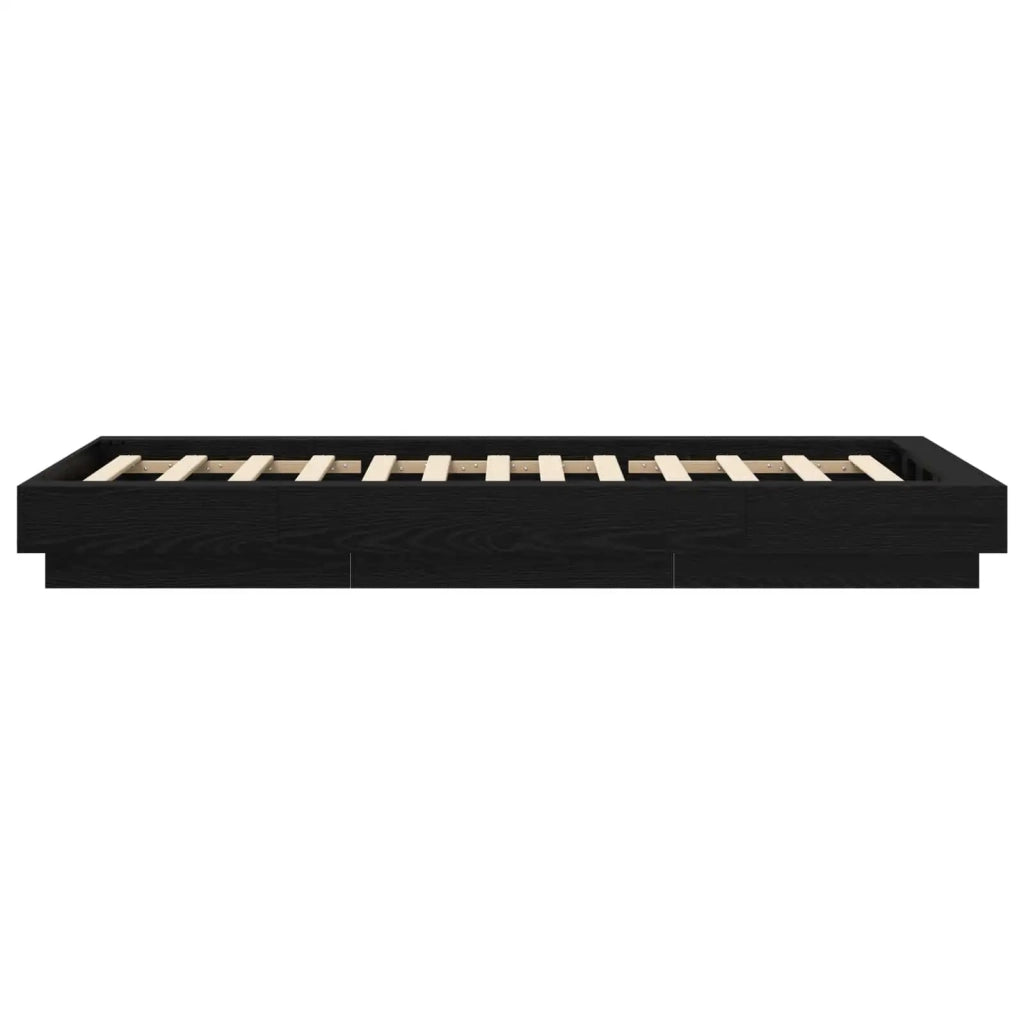 Struttura letto a pavimento Rovere Nero 80 x 210 cm 3429705