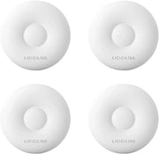 4 Pacchi di Stopper per Porta Protezione per Muro Duraturo Autoadesivo Silicone (Bianco) con Pieno di Bumper Circolare per Porta Buffer