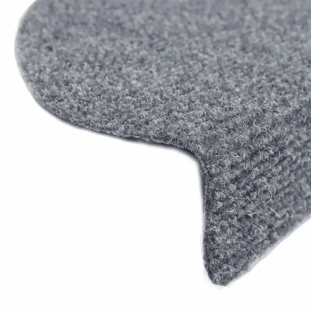 vidaXL Tappetini per scale autoadesivi 20 pz 65x21x4 cm Grigio chiaro Semicircolari Grandi