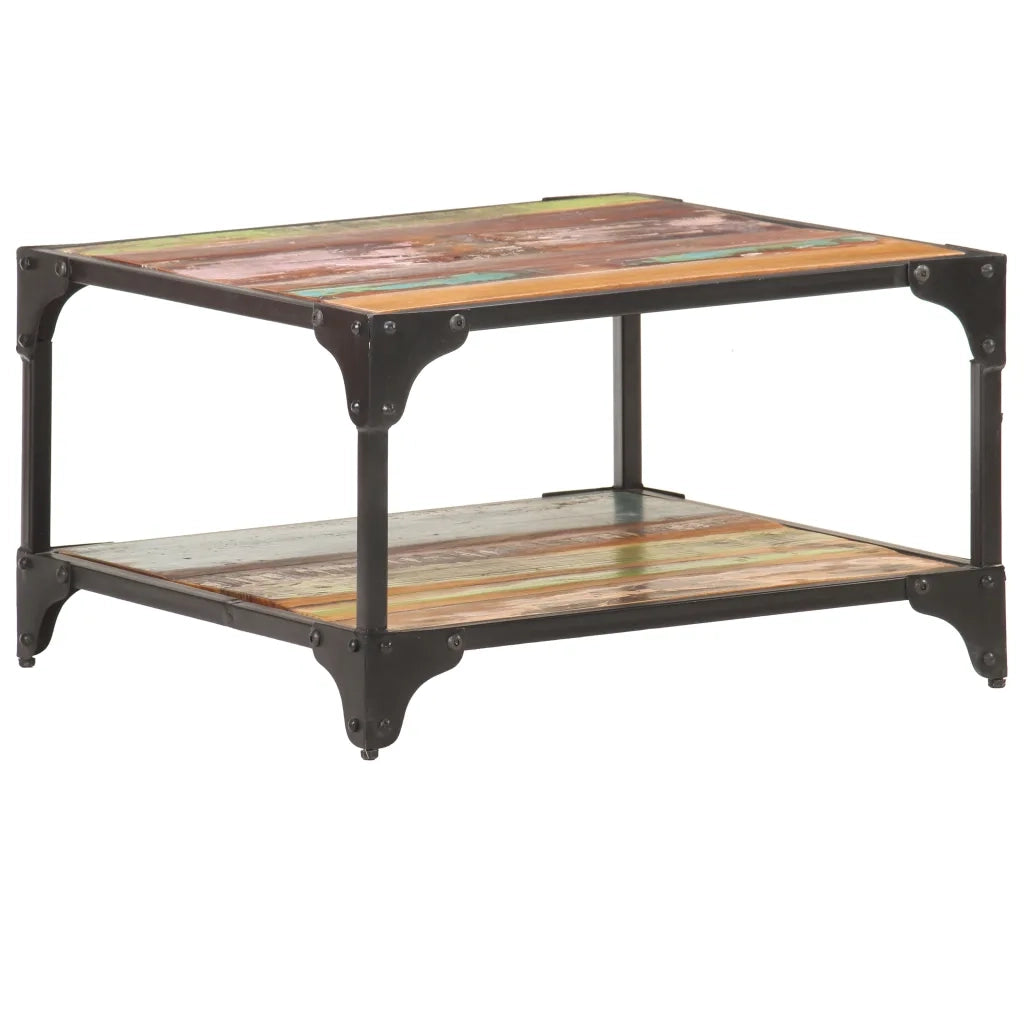 Tavolino da Salotto 60x60x35 cm in Legno Massello di Recupero 321795