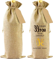 Trentesimo Compleanno Borse di Vetro Bottiglia di Vino Regalo - Regali di Compleanno per Donna e Uomo