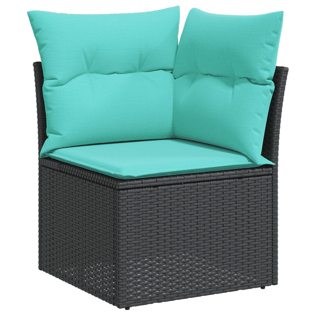 Set Divano da Giardino 9 pz con Cuscini Beige in Polyrattan 3266789