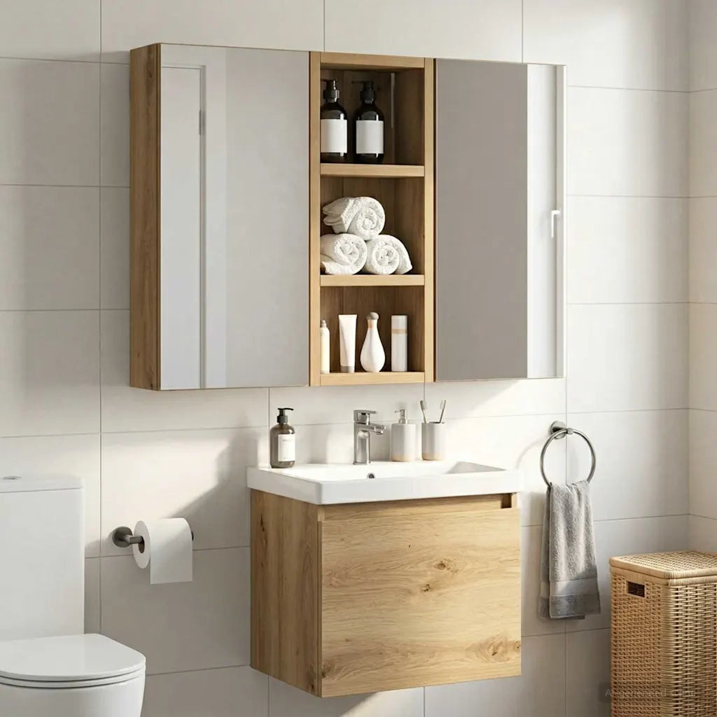 Armadio da bagno a muro Rovere Artigianale 20 x 10 x 50 cm 889286