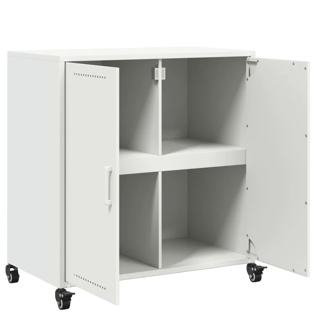 Credenza Bianca 68x39x72 cm in Acciaio 846661