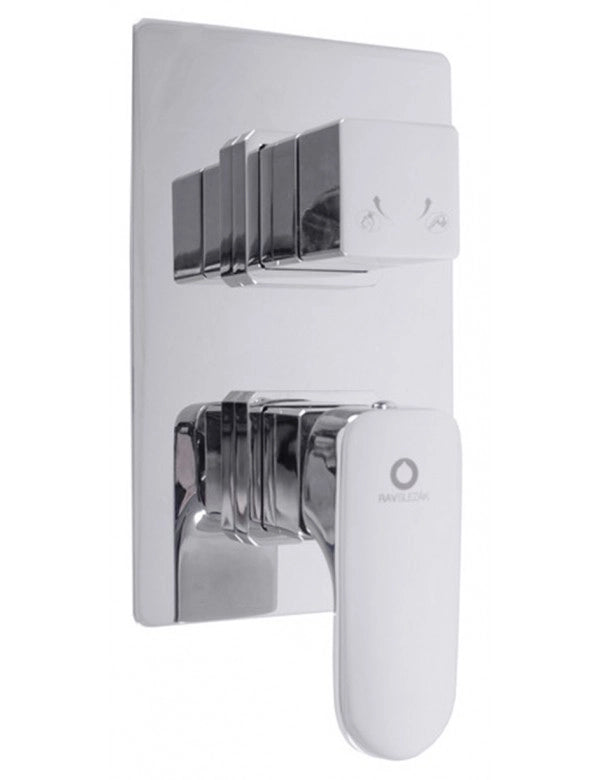 YUKON miscelatore doccia incasso con deviatore in ottone cromato
